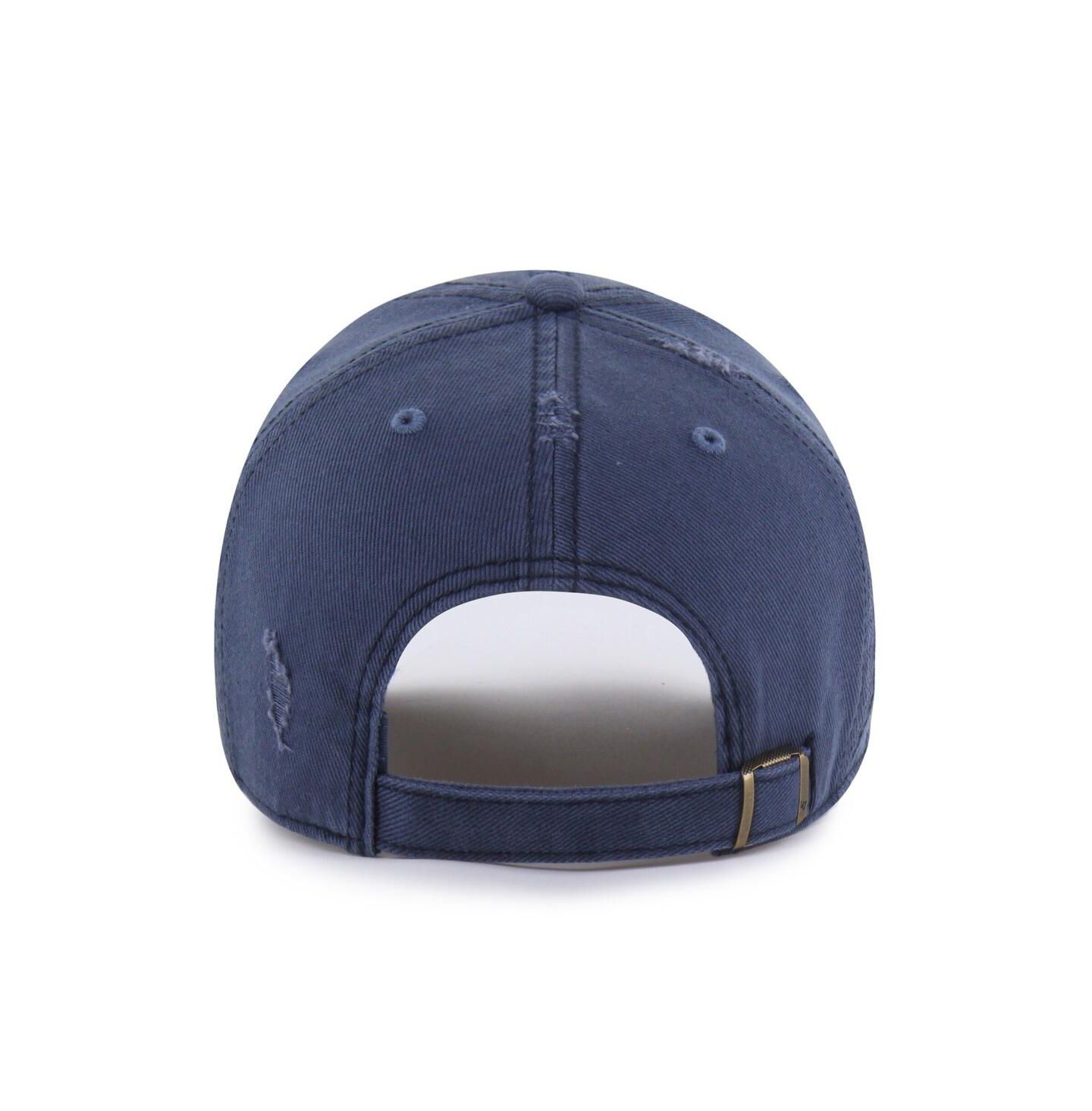 Мужская кепка '47 Brand Navy Denver Nuggets Weathered Clean Up Adjustable Hat — фото 2