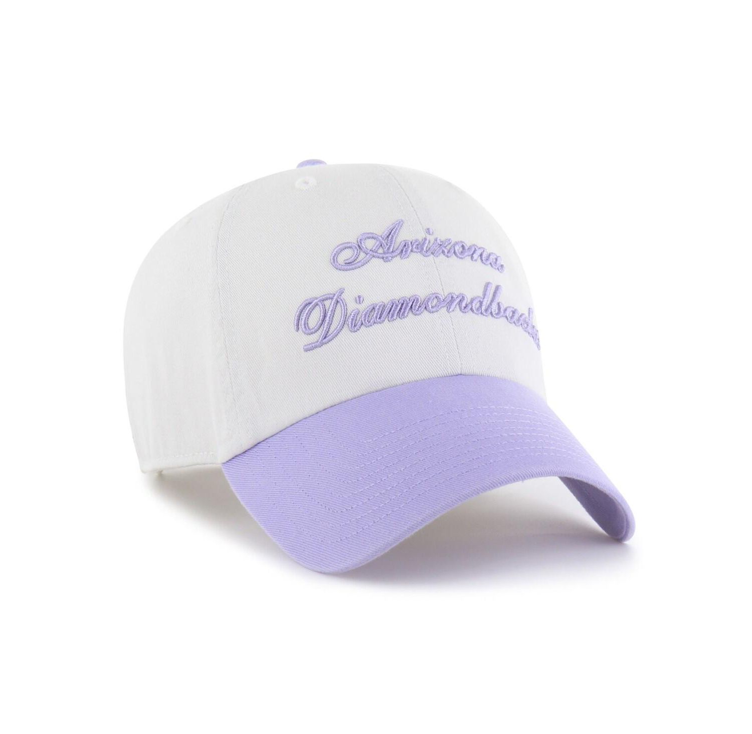 Women's White/Purple Arizona Diamondbacks Gelato Two-Tone Clean Up Adjustable Hat