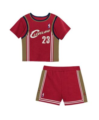 Toddler LeBron James Burgundy Cleveland Cavaliers Play by Place T-Shirt & Shorts Set