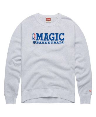 Men's and Women's Ash Orlando Magic Logoman Retro Tri-Blend Raglan Sweatshirt