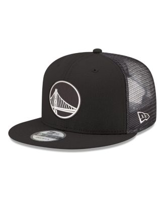 Men's Black Golden State Warriors Core Logo Meshback 9FIFTY Snapback Hat