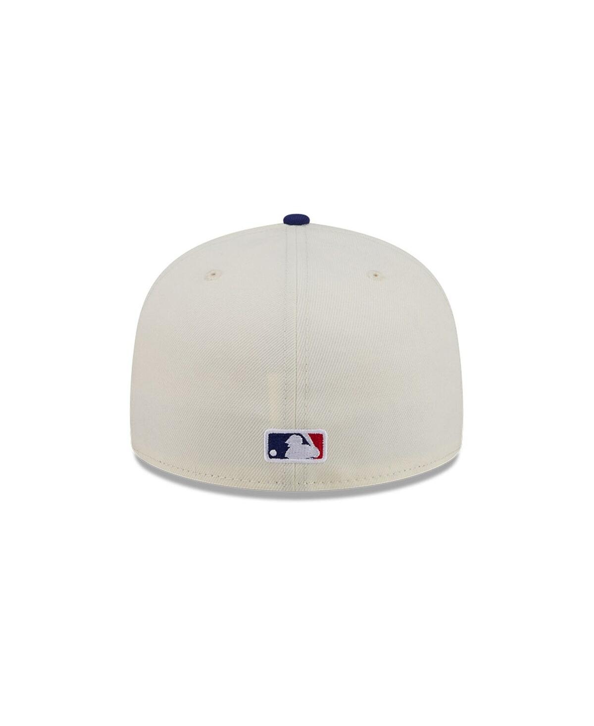 New Era Men's Cream/Royal Los Angeles Dodgers Bullpen Cart 59FIFTY Fitted Hat