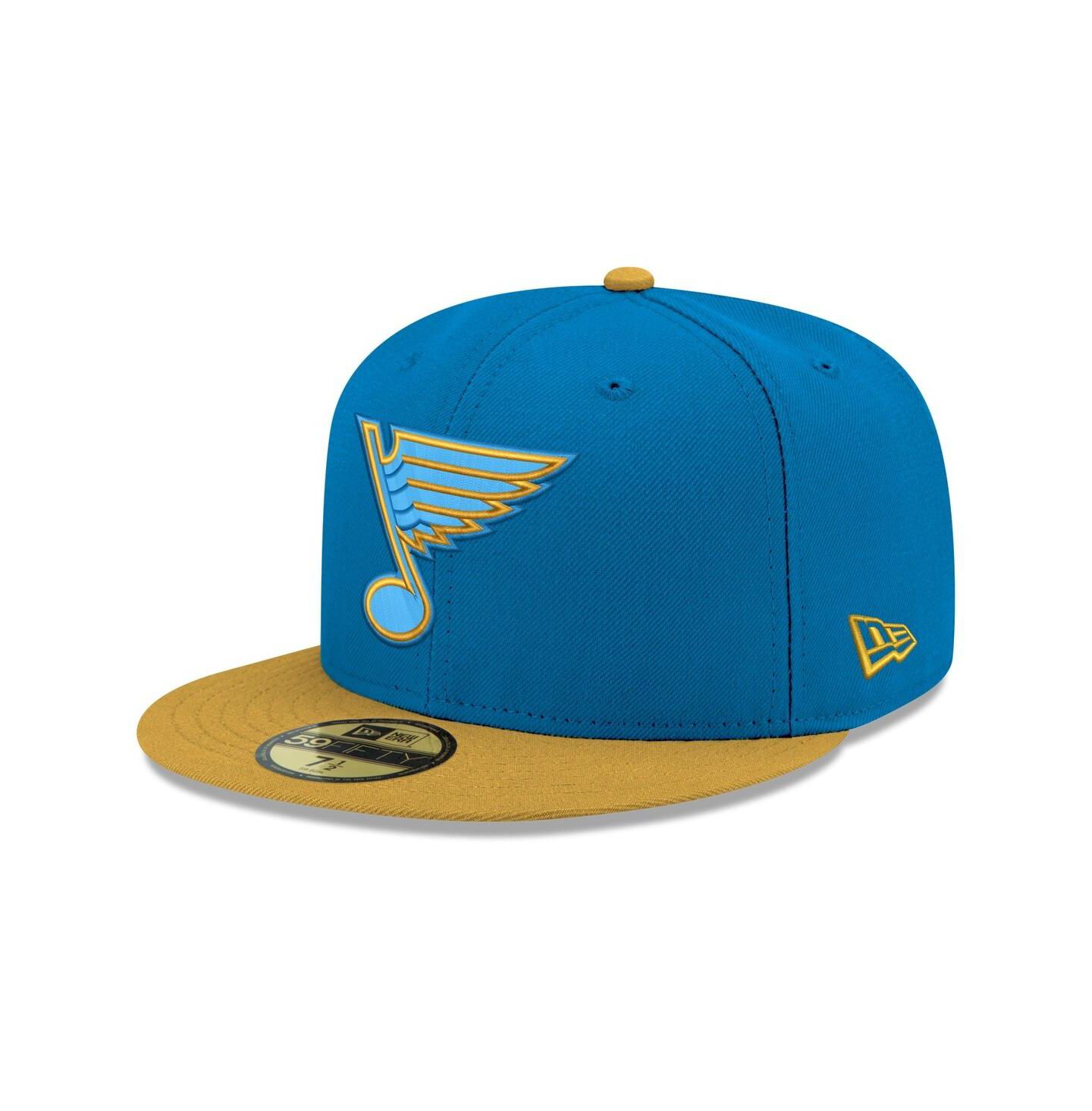 Мужская кепка New Era Blue St. Louis Blues Core Logo Two-Tone 59FIFTY Fitted Hat — фото 1