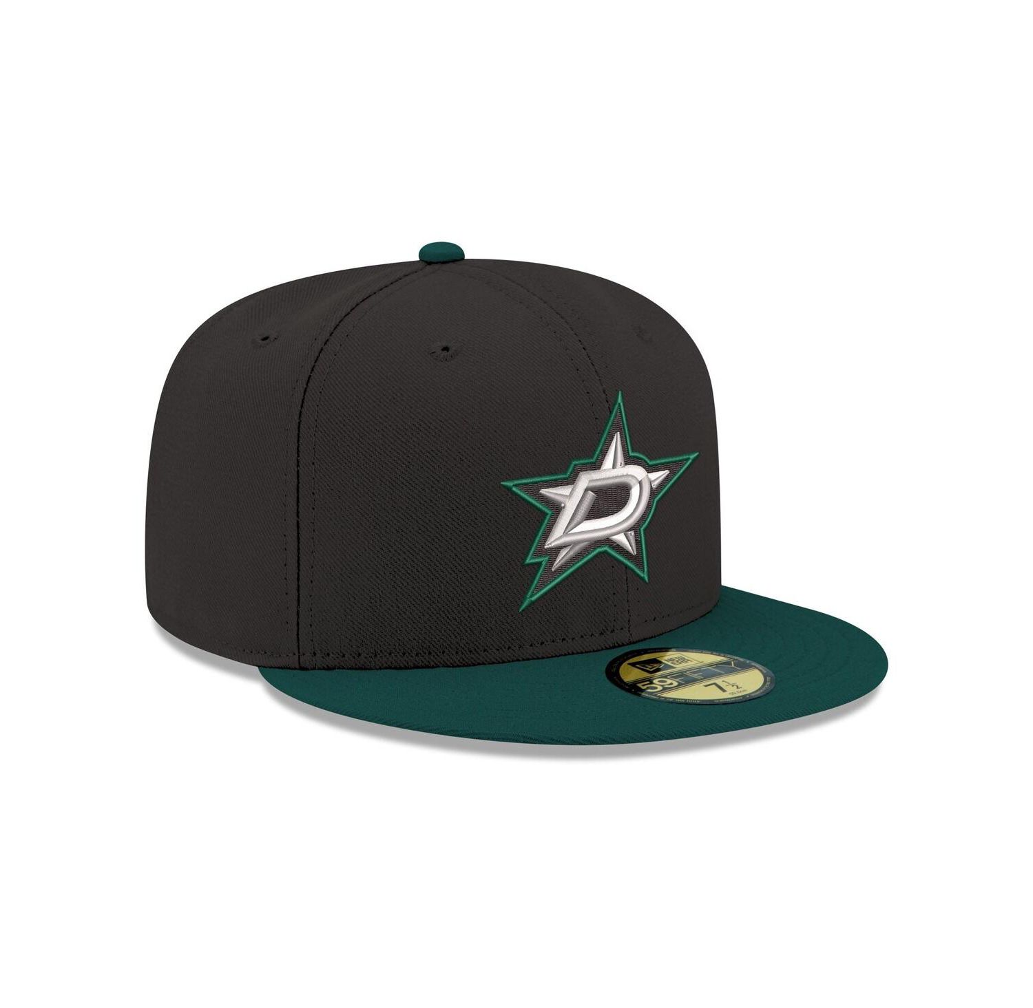 Men's Black Dallas Stars Core Logo Two-Tone 59FIFTY Fitted Hat