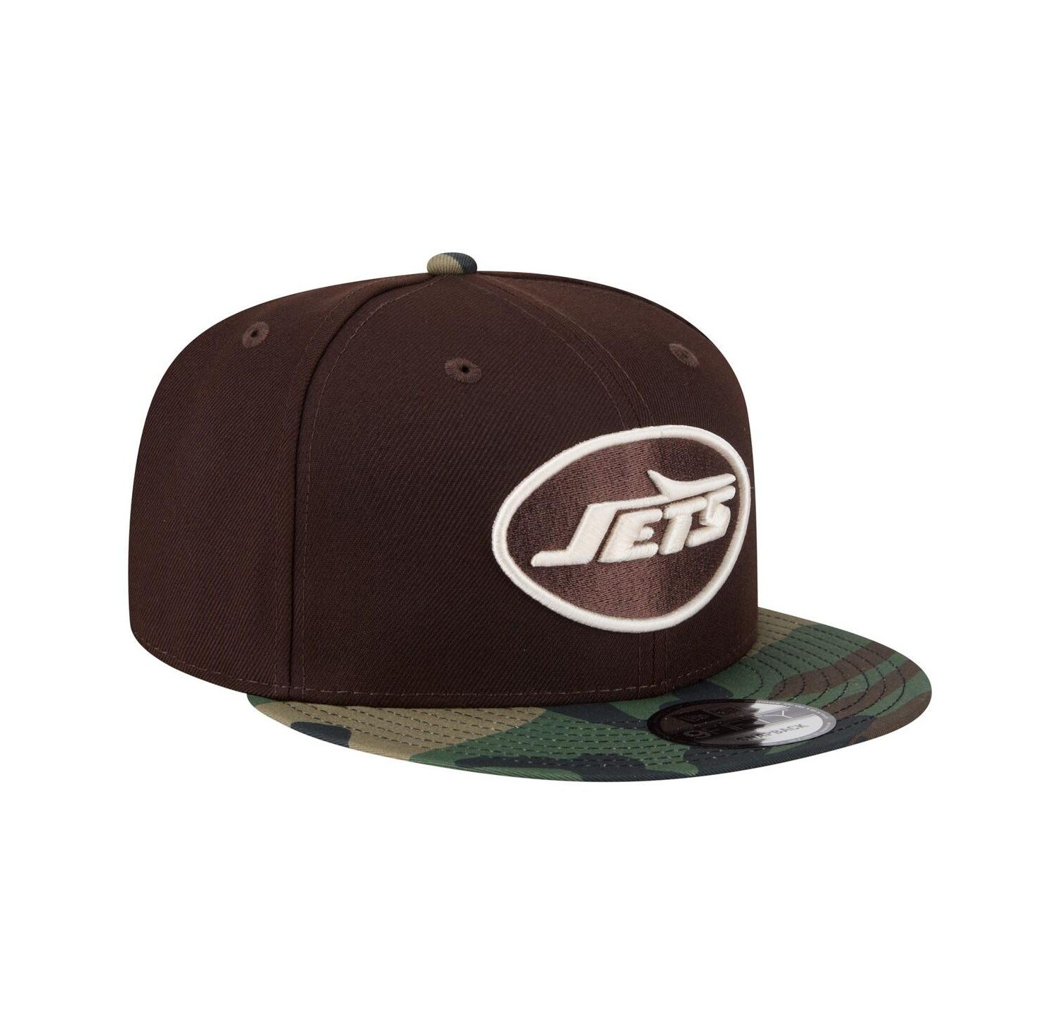 Men's Dark Brown New York Jets Burnt Wood Camo 9FIFTY Snapback Hat