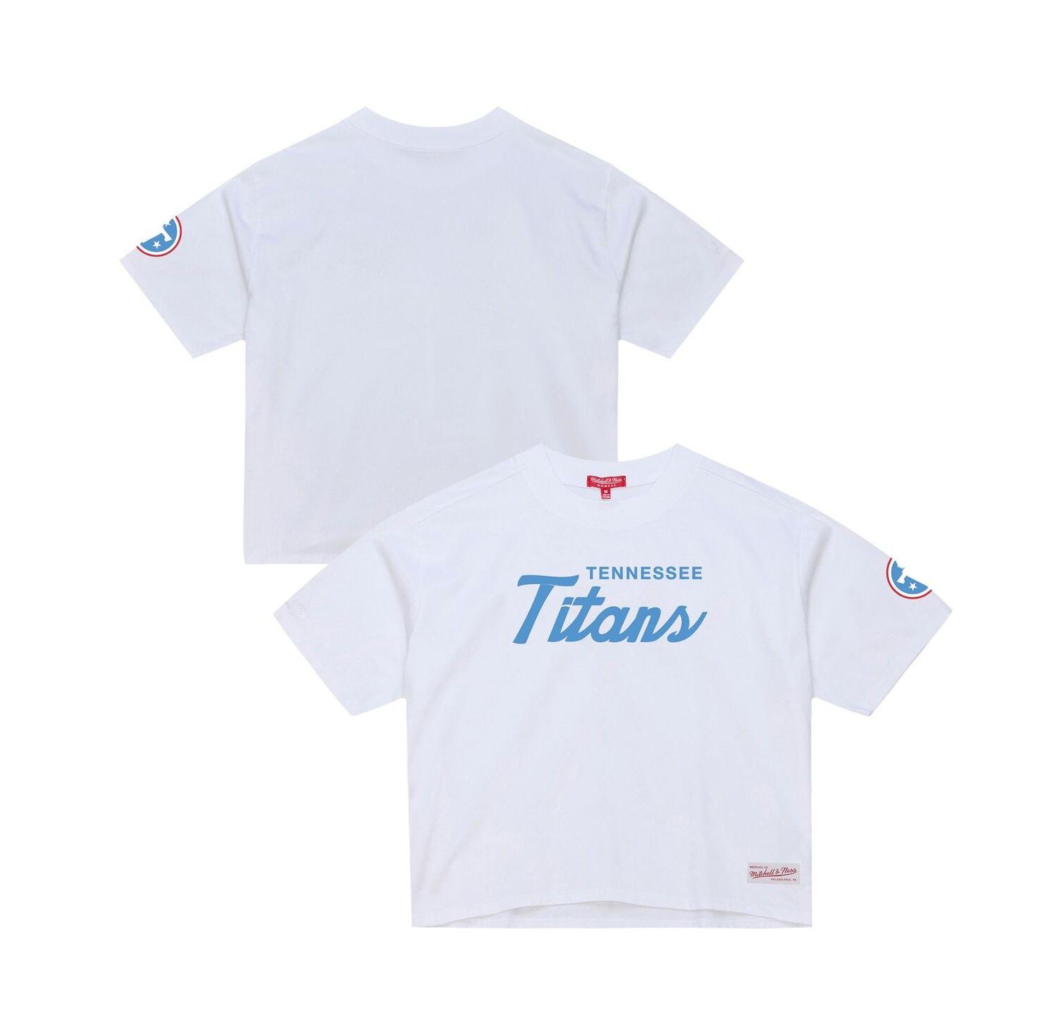 Women's White Tennessee Titans Head Coach Cropped T-Shirt