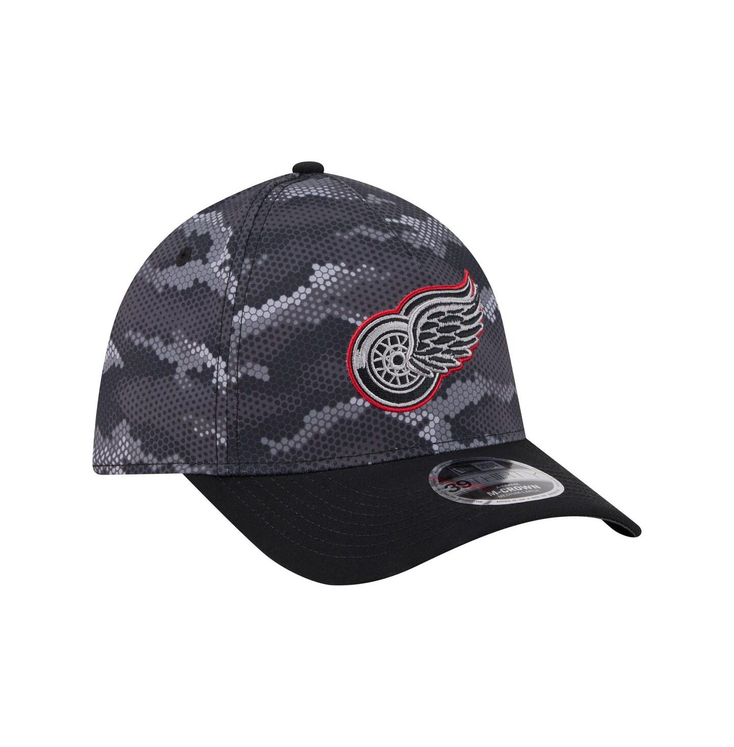 Мужская кепка New Era Black Detroit Red Wings Zero Dark 39THIRTY Flex Hat — фото 3