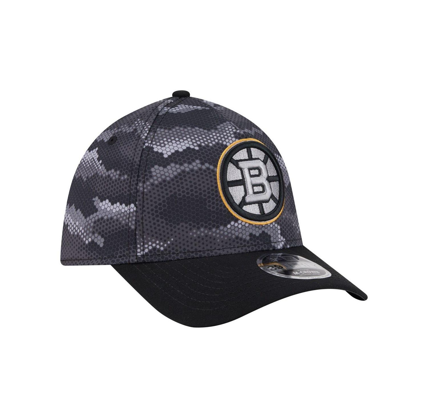 Men's Black Boston Bruins Zero Dark 39THIRTY Flex Hat