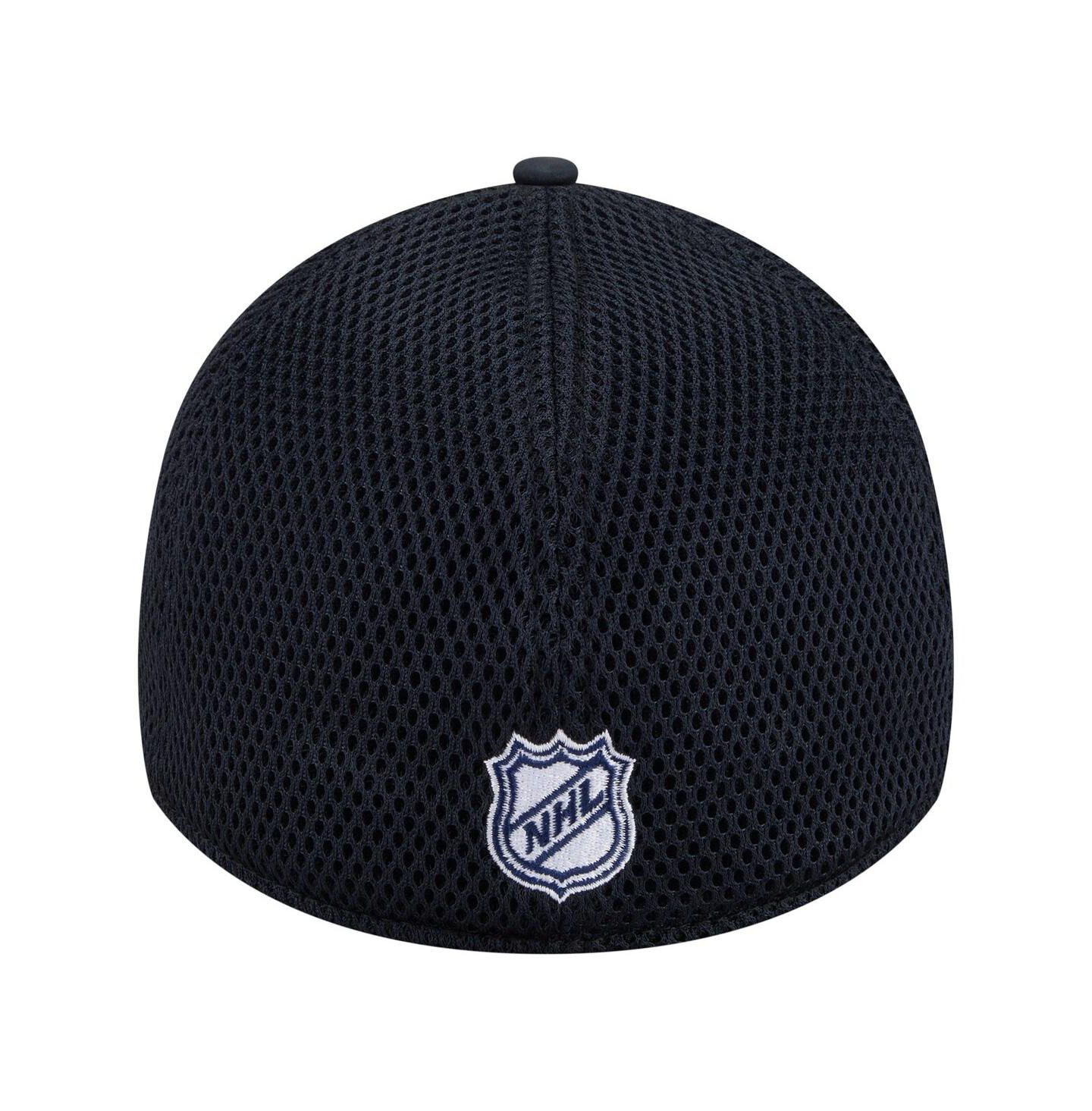 Мужская кепка New Era Navy Edmonton Oilers Logo 39THIRTY Flex Hat — фото 4