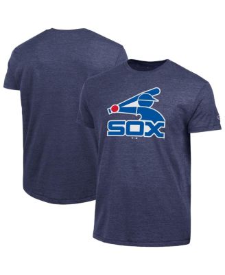 Men's Navy Chicago White Sox Cooperstown Logo Tri-Blend T-Shirt