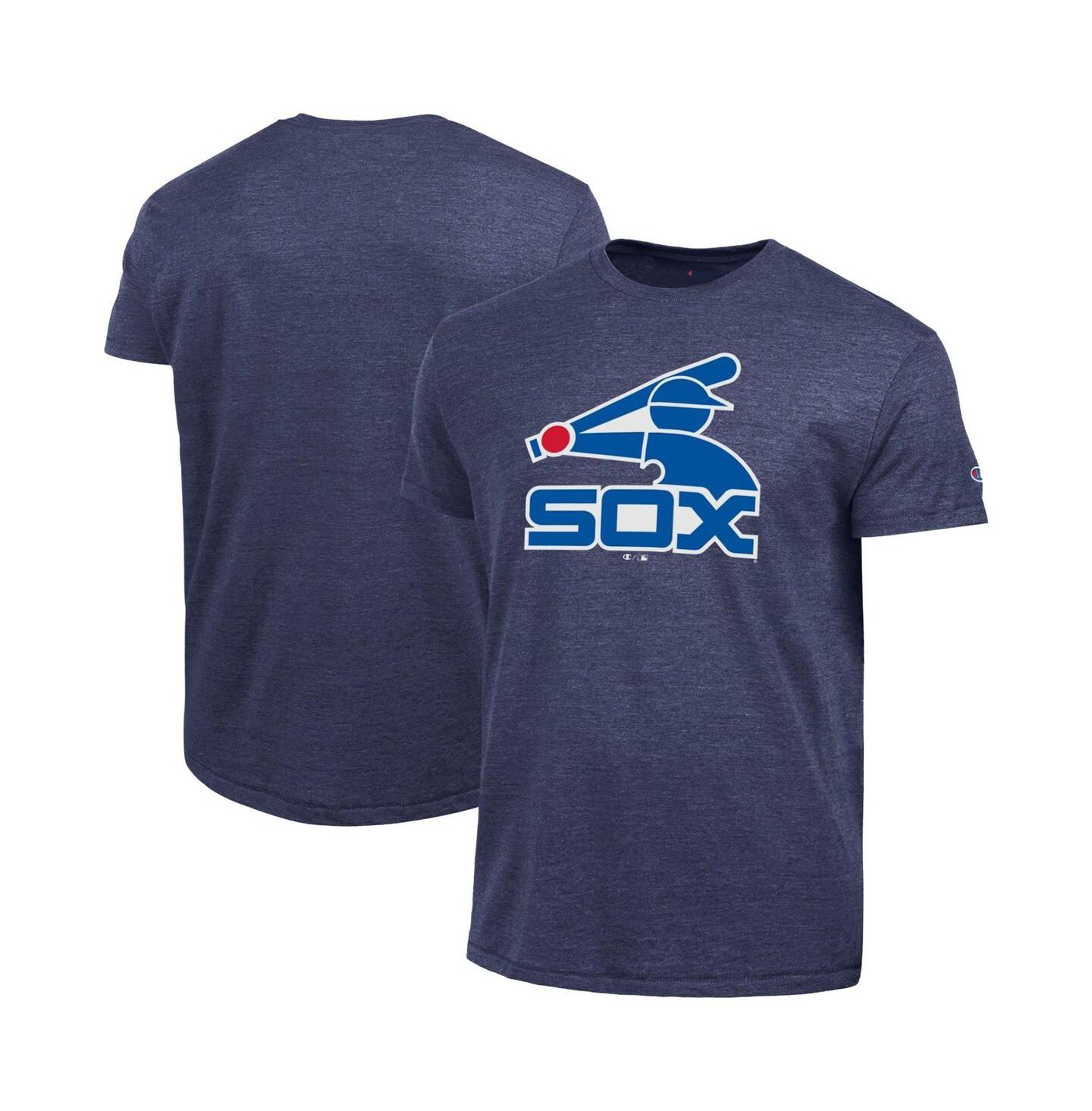 Мужская футболка Champion Navy Chicago White Sox Cooperstown Logo Tri-Blend — фото 1