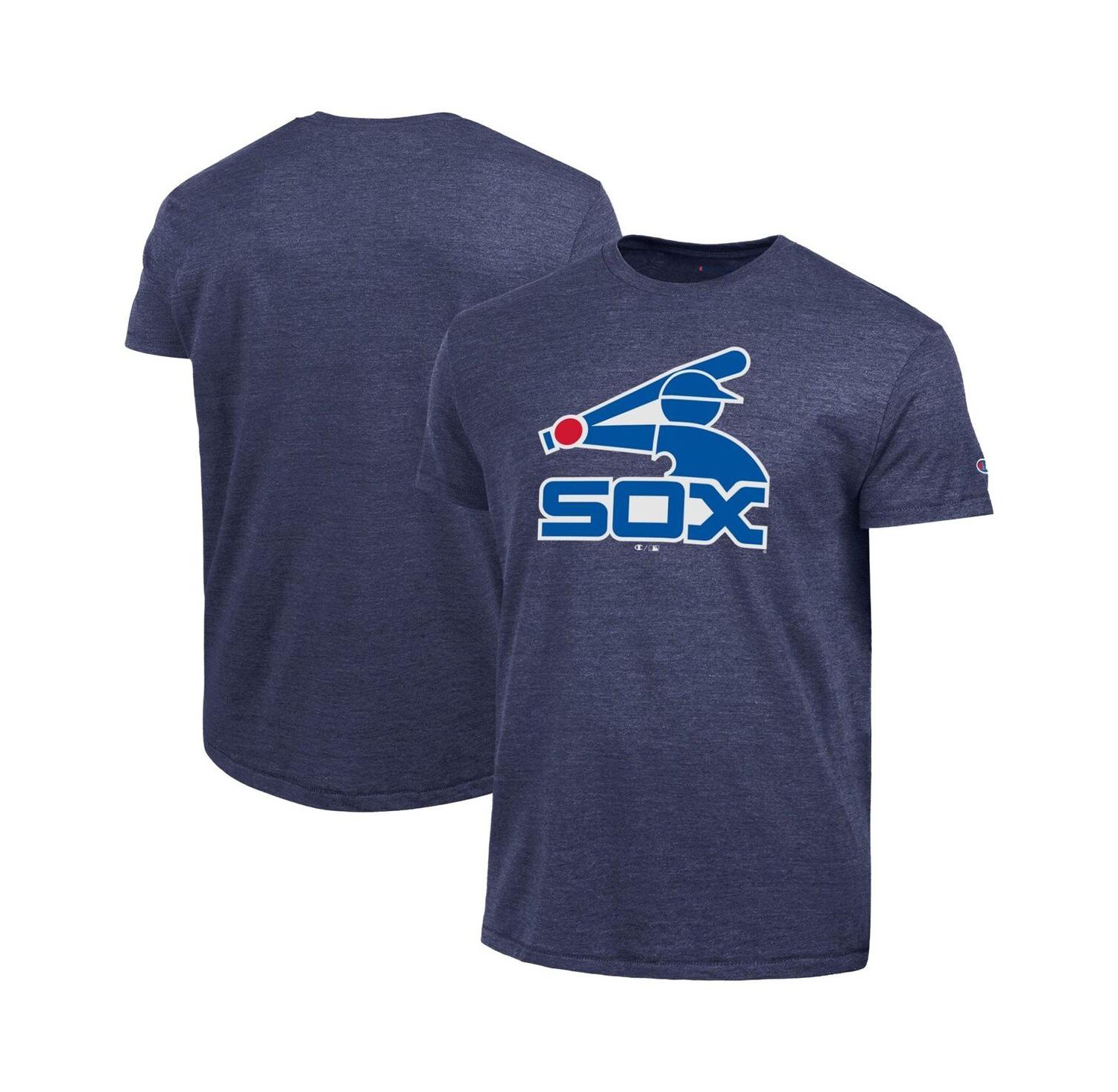 Men's Navy Chicago White Sox Cooperstown Logo Tri-Blend T-Shirt