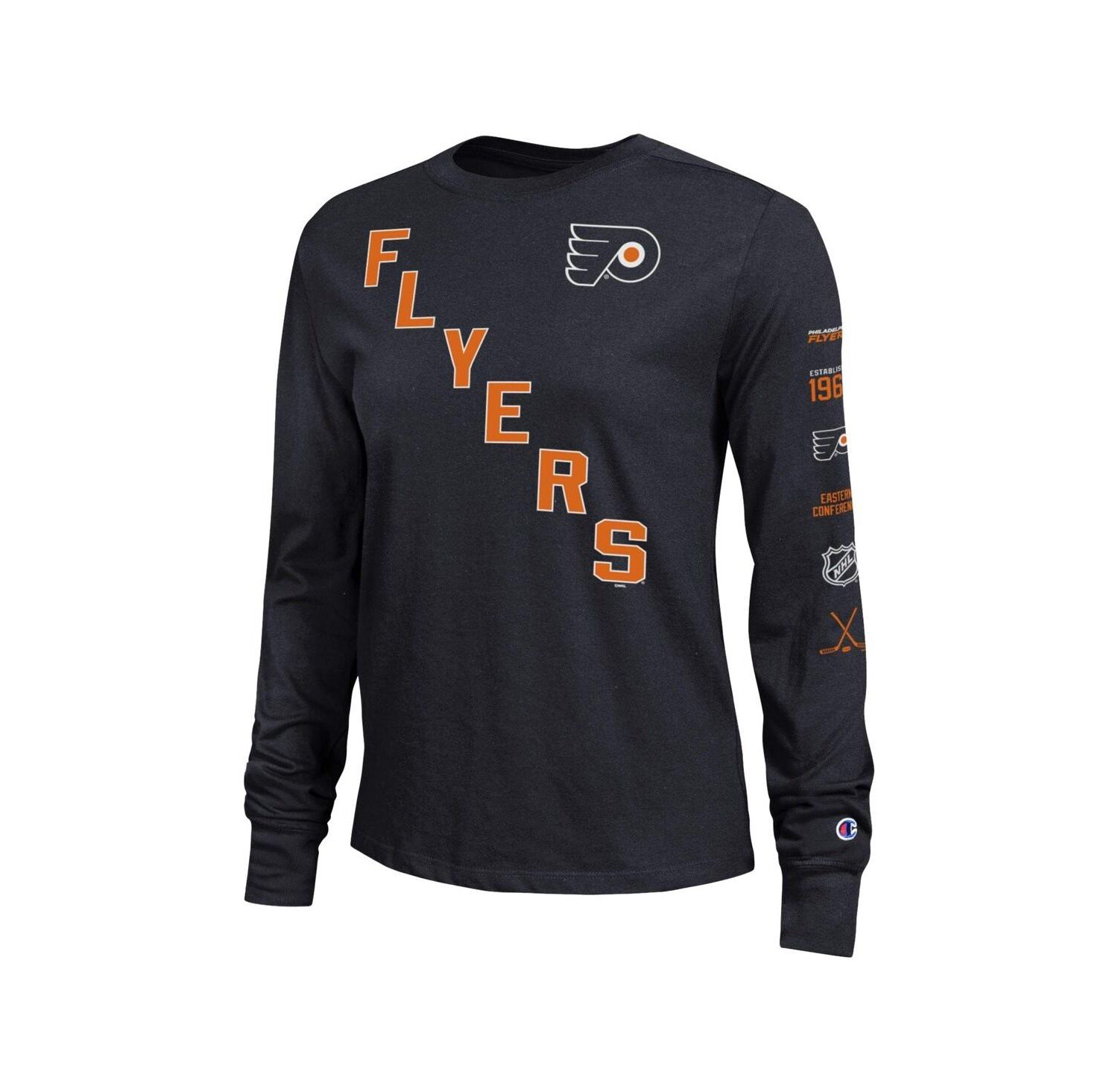 Women's Black Philadelphia Flyers 2-Hit Long Sleeve T-Shirt