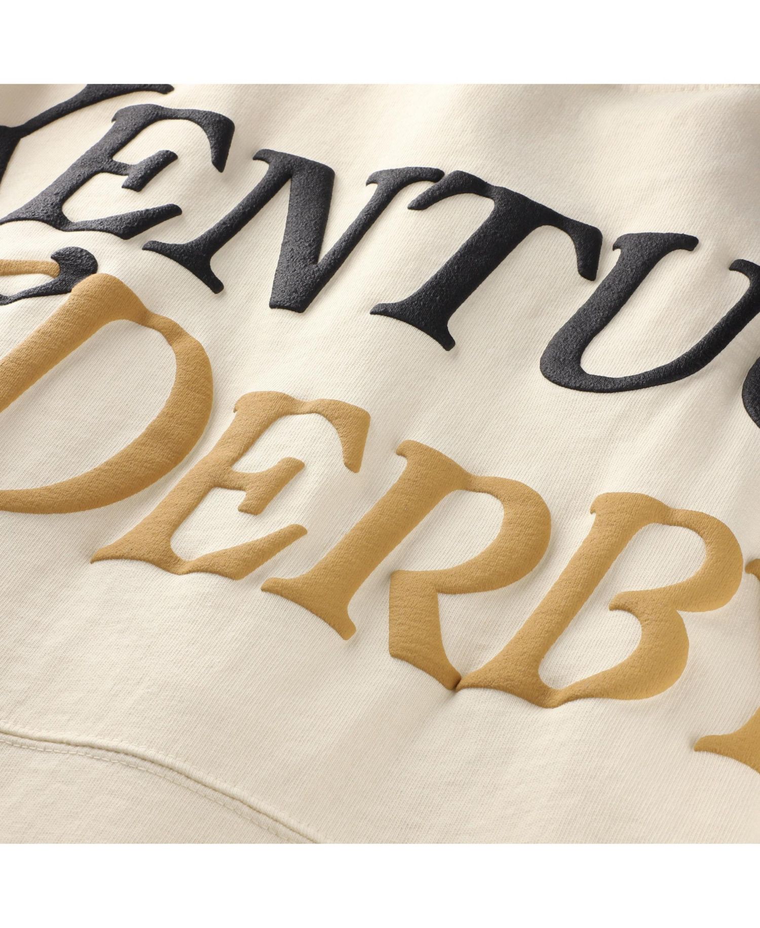Men's Cream Kentucky Derby Oversized Original Long Sleeve T-Shirt