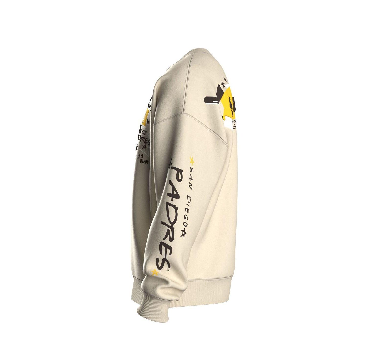 Women's Beige San Diego Padres Graffiti Fleece Sweatshirt