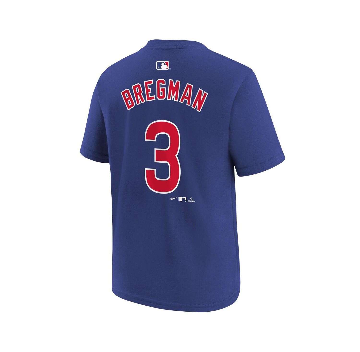 Big Boys and Girls Alex Bregman Royal Chicago Cubs Name & Number T-Shirt