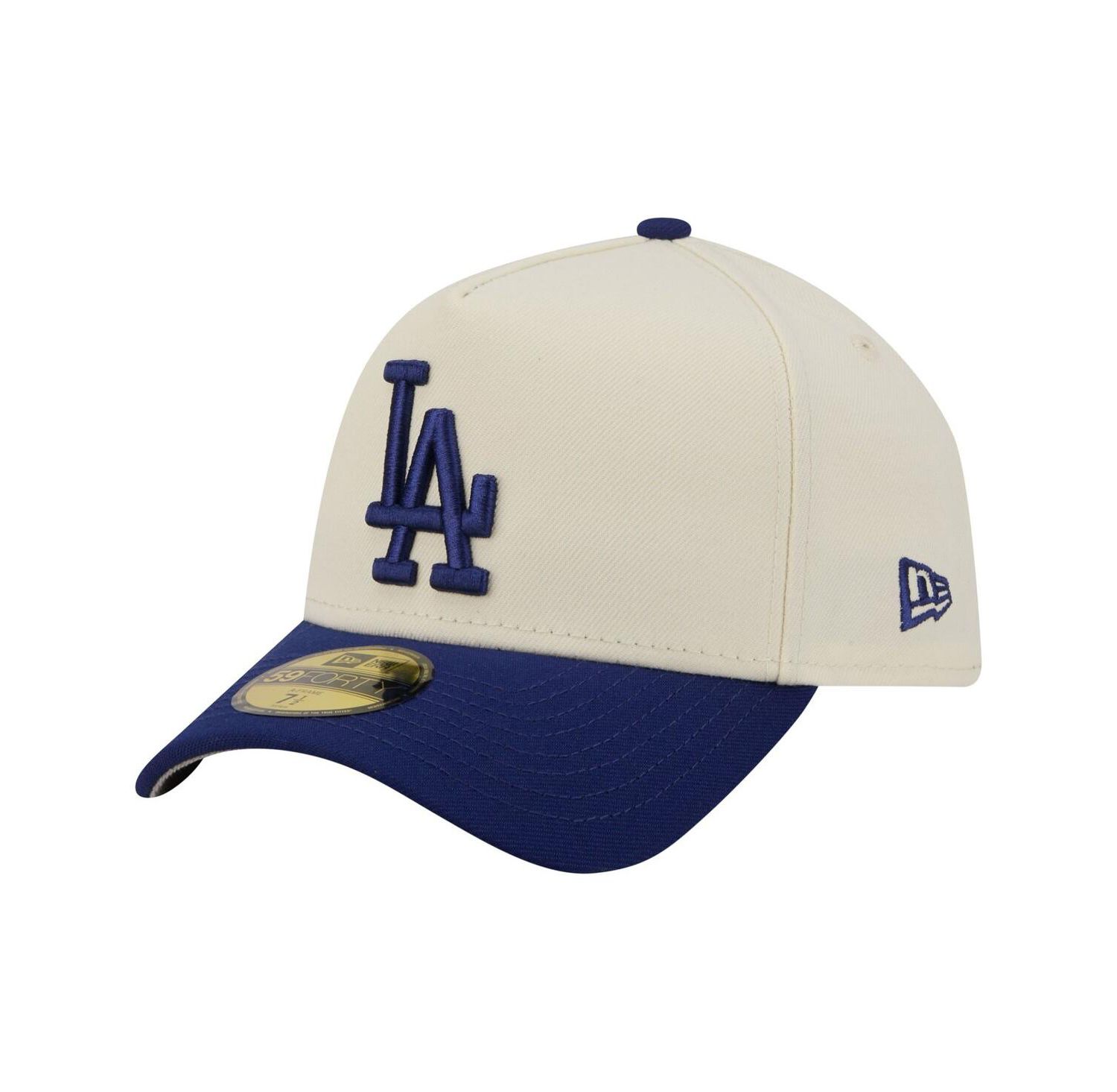Men's Cream/Royal Los Angeles Dodgers Chrome A-Frame 59FORTY Adjustable Hat