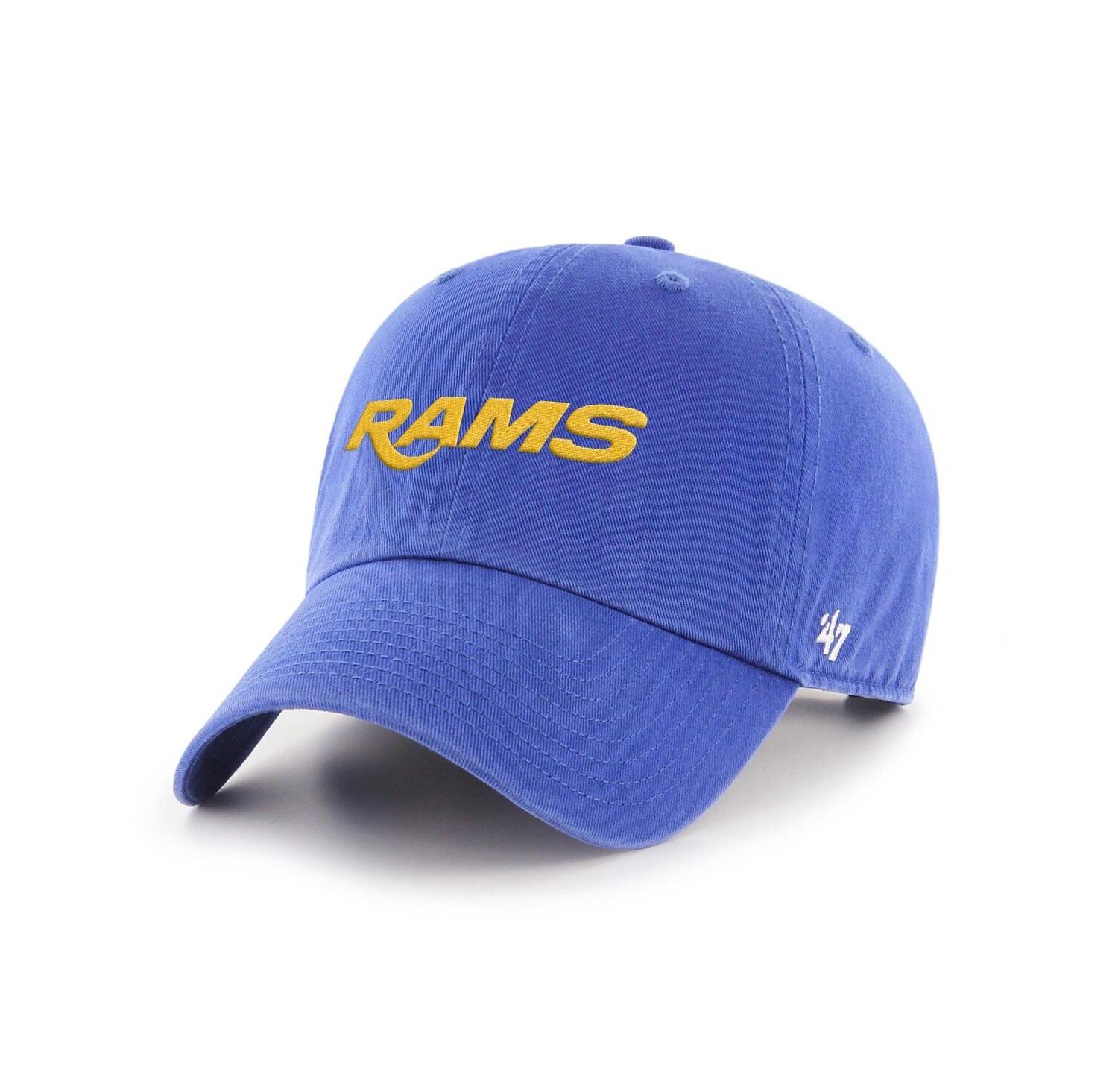 Men's Royal Los Angeles Rams Script Clean Up Adjustable Hat