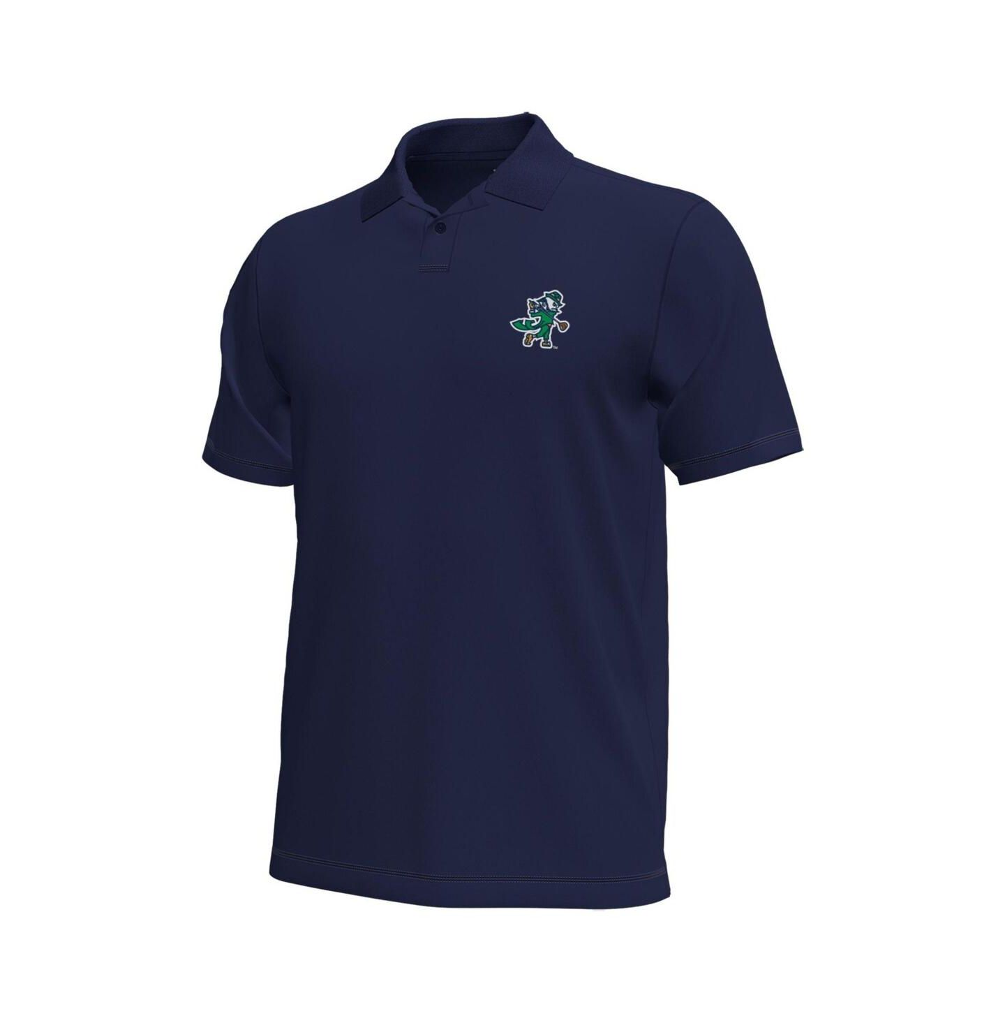 Мужская лёгкая рубашка-поло Under Armour Notre Dame Fighting Irish Golf Leprechaun, Navy — фото 2