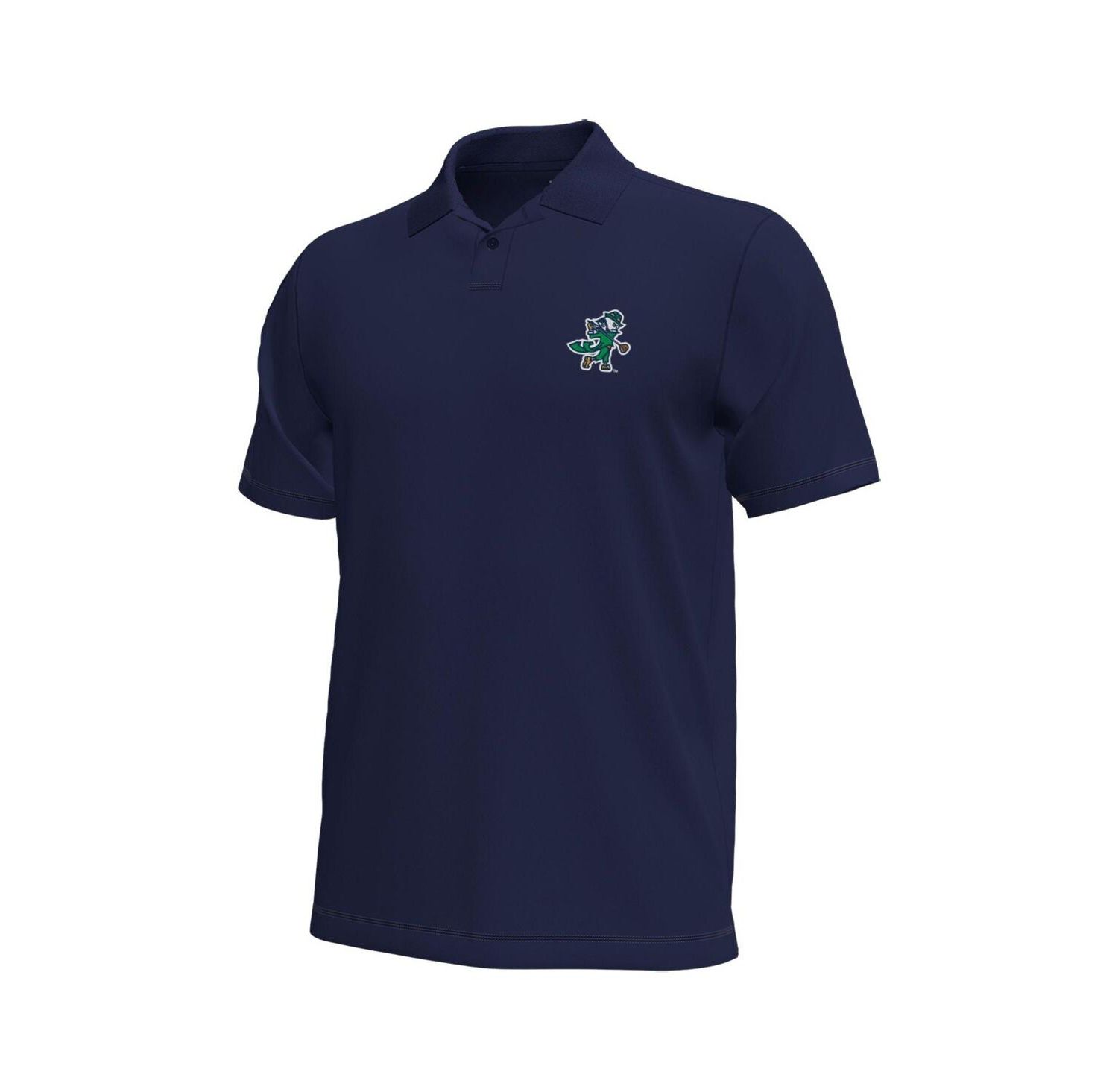 Men's Navy Notre Dame Fighting Irish Golf Leprechaun Lightweight Motion Polo Shirt