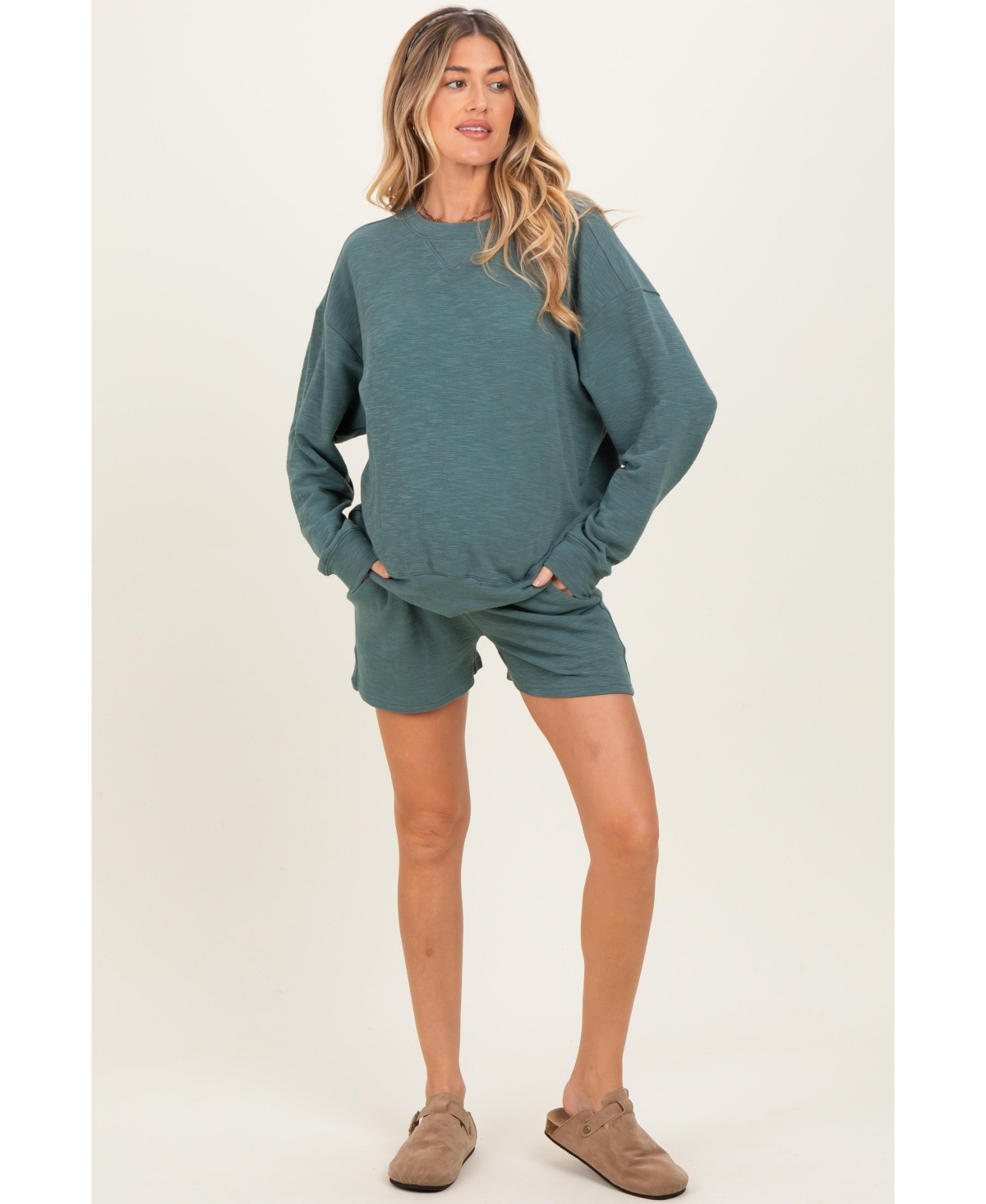 Pinkblush Maternity Jade Pullover and Shorts Set