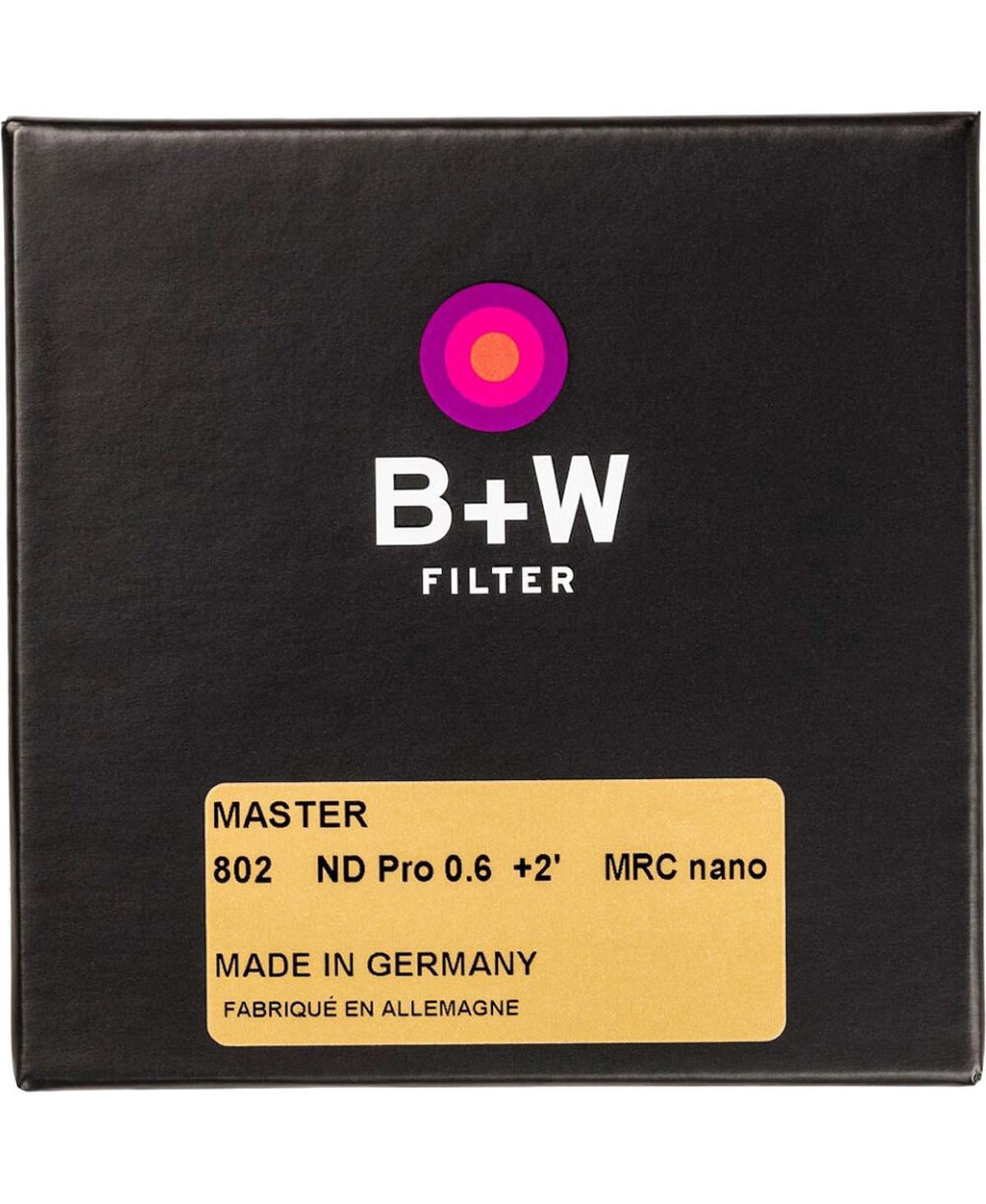 B + W 49mm Master 802M Nd 0.6 2-Stop Mrc Nano Neutral Density Filter