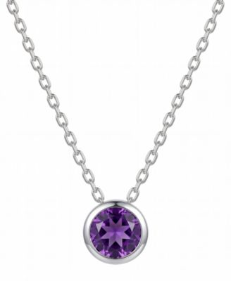 Garnet (1 ct. t.w.) Pendant Necklace in Sterling Silver (Also Available in Amethyst, Blue Topaz, Citrine, & Peridot)
