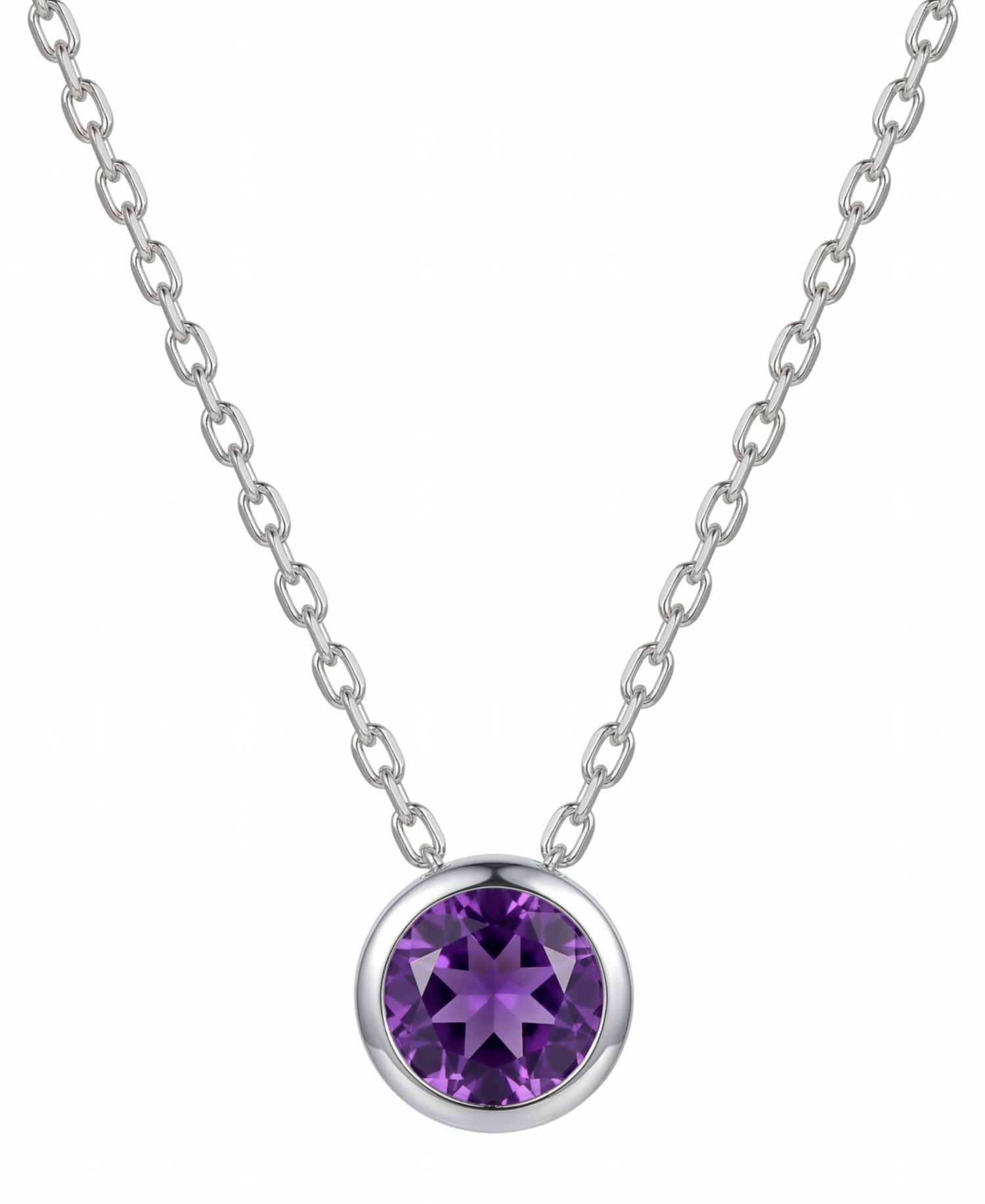 Garnet (1 ct. t.w.) Pendant Necklace in Sterling Silver (Also Available in Amethyst, Blue Topaz, Citrine, & Peridot)