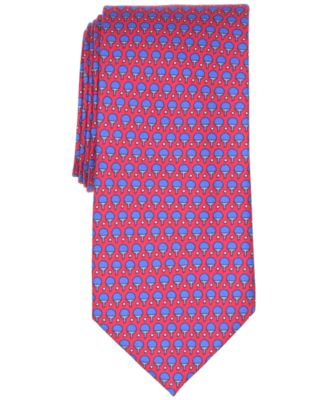 Men's Racket Classic Neat Pattern Silk Tie