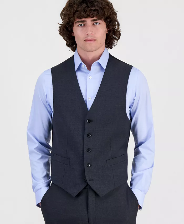 Men's Modern-Fit Wool TH-Flex Stretch Suit Separates Vest - thumbnail 4