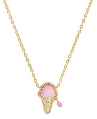 Kendra Scott Imitation Pearl Ice-Cream Short Pendant Necklace - Gold/Pink