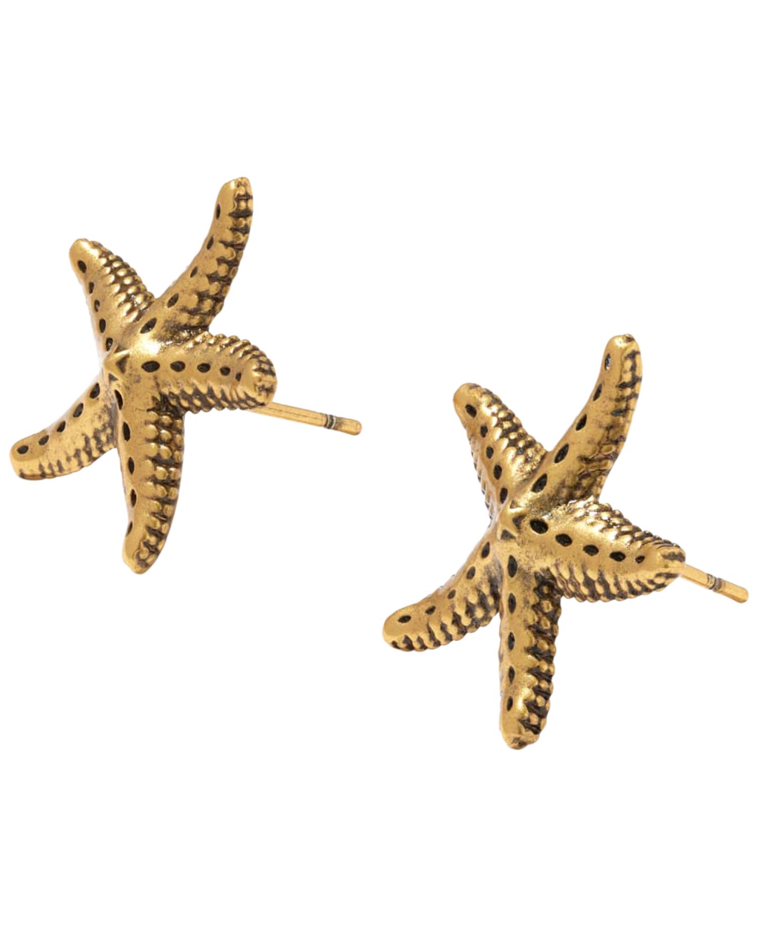 Gold-Tone Parker Starfish Metal Stud Earrings