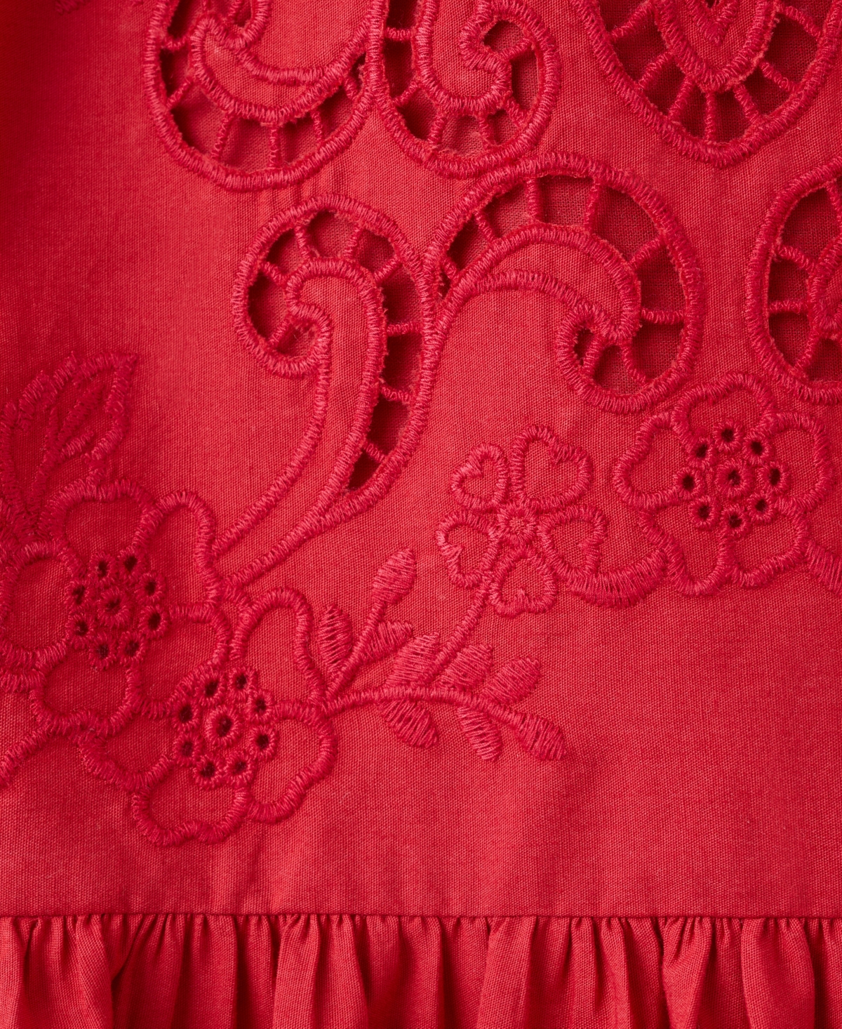 Mango Women's Openwork Embroidery Cotton Dress