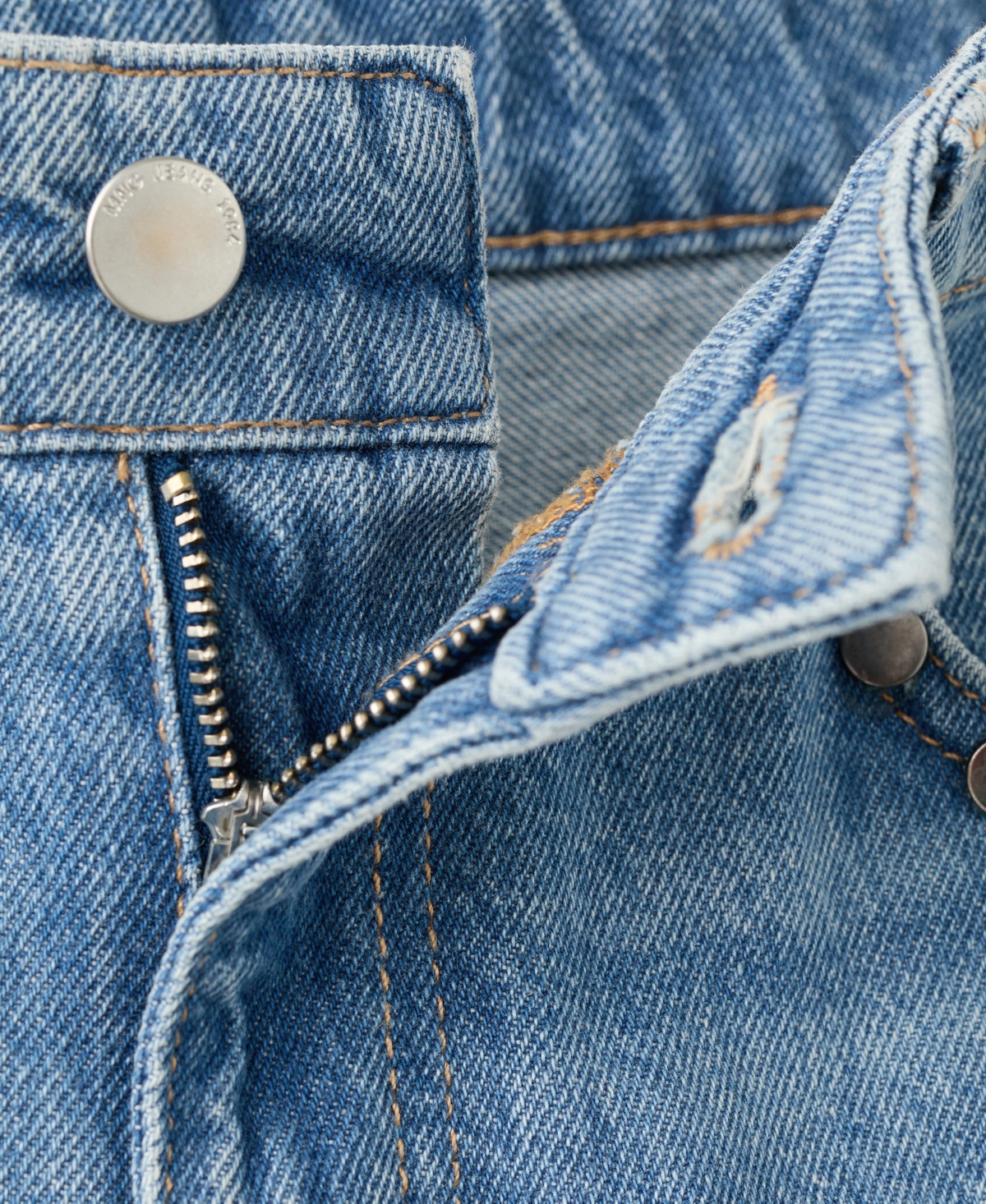 Mango Women's Studs Straight-Fit Jeans
