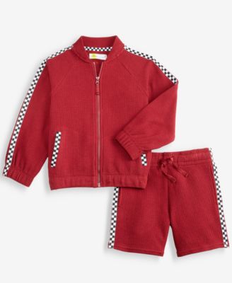 Toddler Boys' 12M-5T Textured-Knit Jacket & Shorts Set