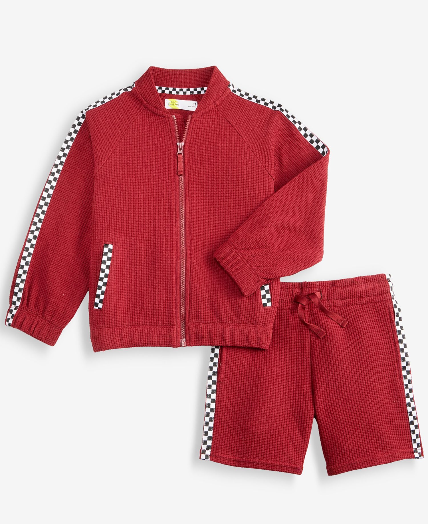 Toddler Boys' 12M-5T Textured-Knit Jacket & Shorts Set
