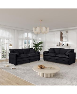 Oversized Deep Seat Luxury 2 Piece Sofa Set