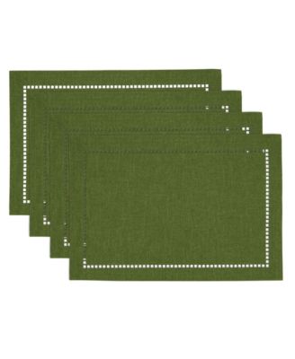 Laser-Cut Hemstitch Placemats, Set of 4