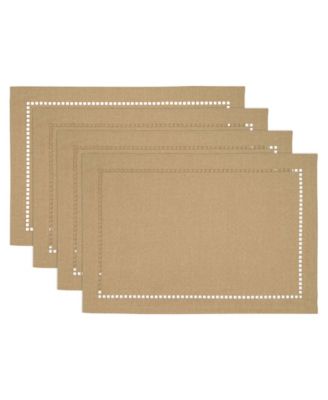 Laser-Cut Hemstitch Placemats, Set of 4