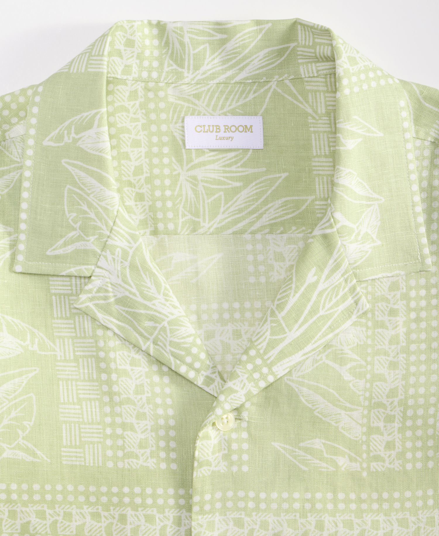 Men's Tropical Row Camp Collar Linen Short Sleeve Shirt, Macy's Exclusive