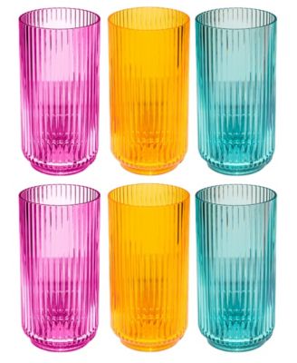 Mesa Acrylic Drinking Glasses, Set of 6