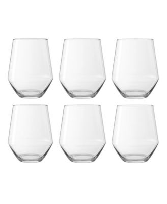 Angle Stemless Wine Glasses, Set of 6