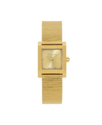 Women's Mosaic IP Yellow Gold Stainless Steel Strap Watch 22x22mm