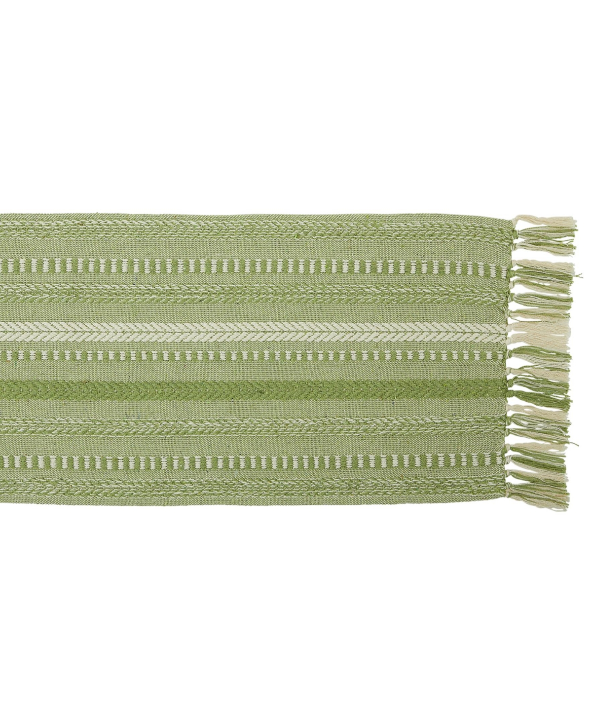Design Imports Braided Stripe Textured Table Runner
