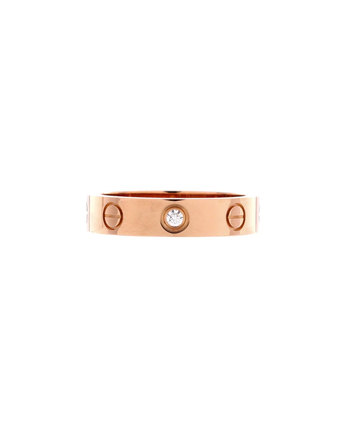 Pre-Owned Cartier Love Wedding Band 1 Diamond Ring