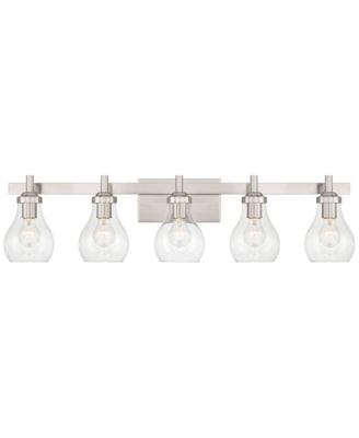 Possini Euro Danvers 35 1/4"Wide Brushed Nickel 5-Light Bath Light