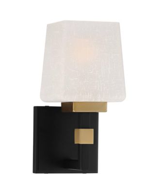 Beauregard Modern Wall Light Sconce Hardwire 4 1/2" Fixture Square Linen Glass for Bedroom Reading Hallway House Home