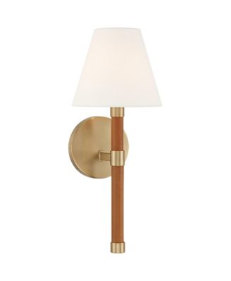 Possini Euro Aniline 17 1/2"H Soft and Faux Leather Wall Sconce