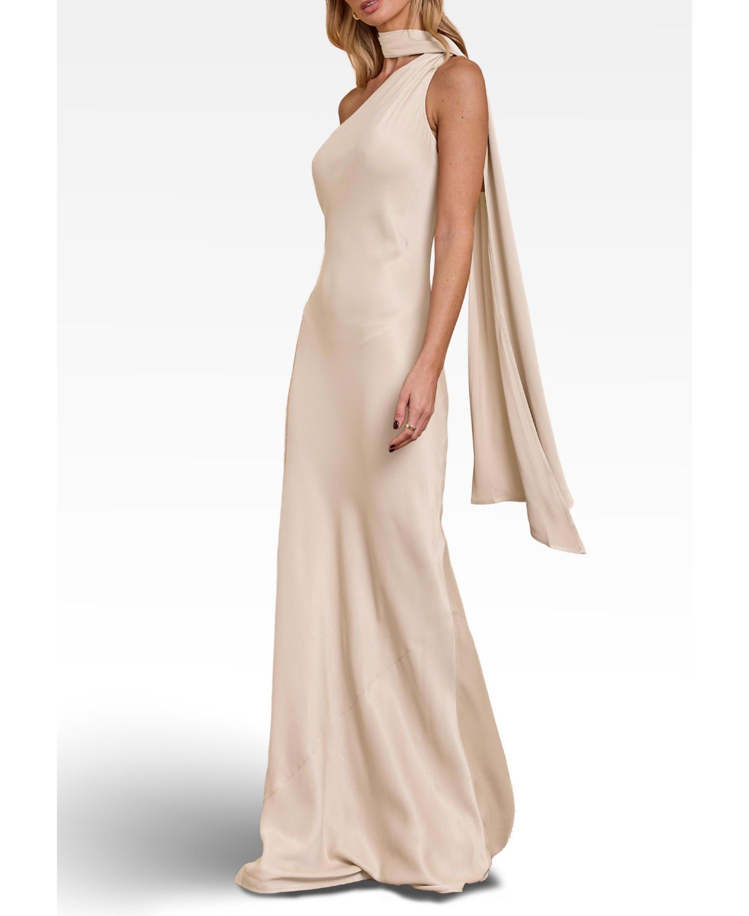 Women's Cressida Satin Asymmetric Dress