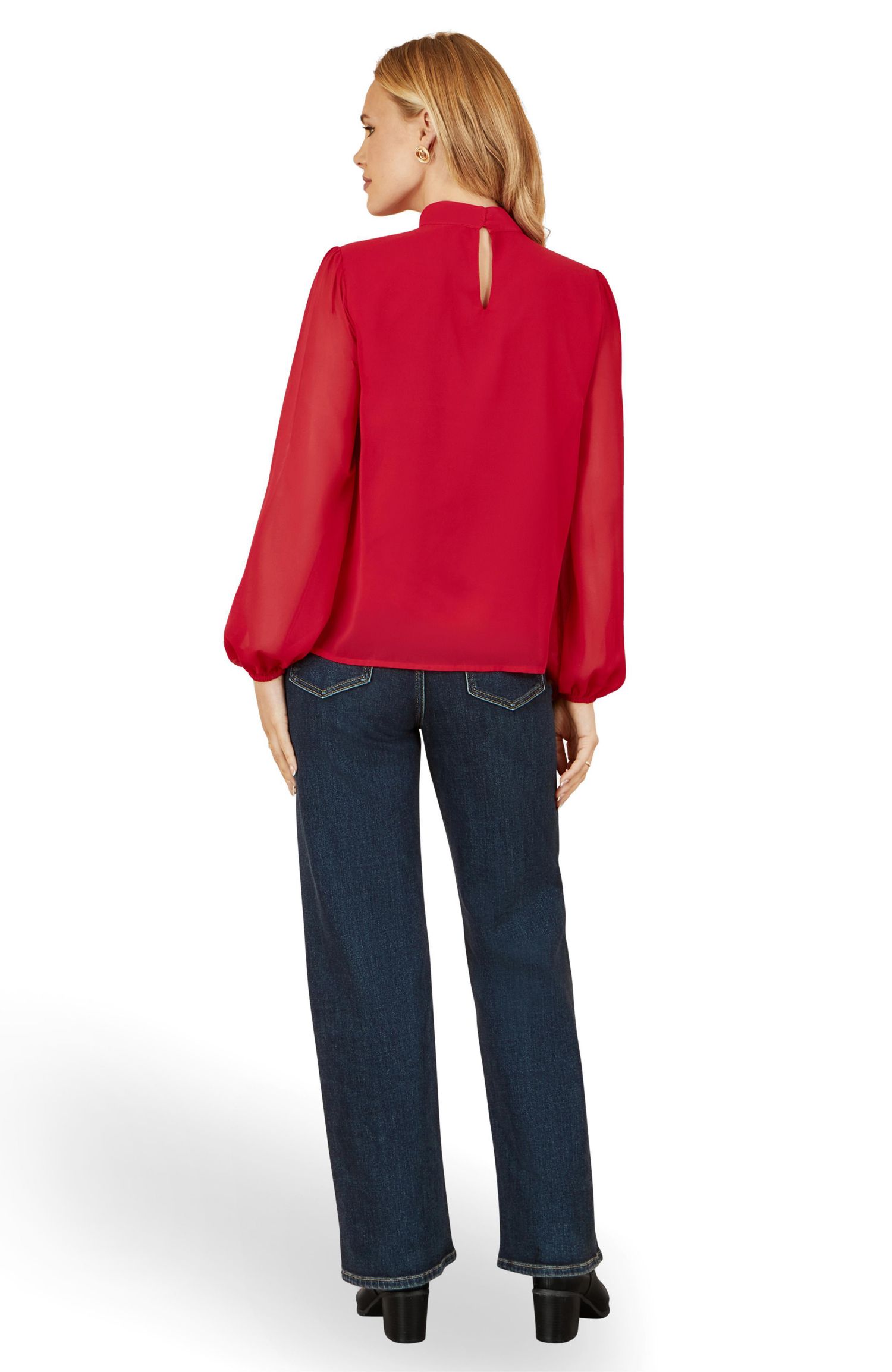 Women's Pleated Long Sleeve Top